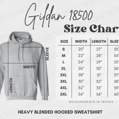 Liola Luxuries Hoodie Size Chart