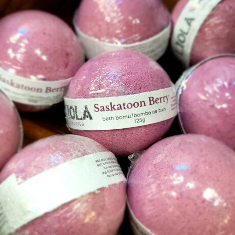 Liola Luxuries Saskatoon Berry Bath Bomb Wrapped