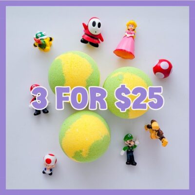 3 for $25 toy bath bombs
